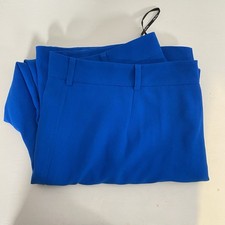 City Chic Womens Blue Lined Wide Leg Slits Dress Pants Size 20 Excellent JP214