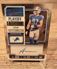 2023 Aidan Hutchinson Contenders Playoff Ticket Auto /15 - Detroit Lions