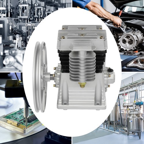 2HP Air Compressor Pump ， 1.5KW Piston Twin Cylinder Air Compressor Head Pump