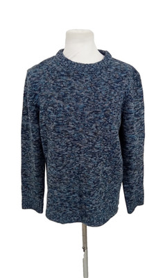 Seasalt Cornwall Men's Sweater Size M Blue Mix Crew Neck Wool/Nylon Used
