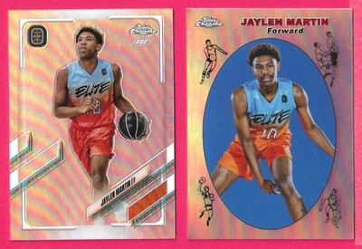 2021 Topps Chrome Jaylin Martin Elite Team  W/base card #43 both Refractors