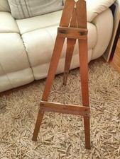 Vintage Folding Easel Artwork Travelling Portable Display Wooden Stand