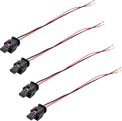 4 Pcs Side Marker Light Connector Plug Pigtail Wire Harness Compatible with Chry