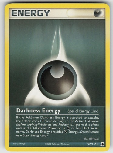 Darkness Energy 103/113 Rare Delta Species Pokemon Lightly Played