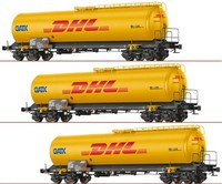 "Brawa H0 50808-S Neubaukesselwagen Uia \"Dhl\" Der Gatx (3 StüCk) - Neu + Ovp"