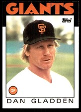 Dan Gladden 1986 Topps #678 Giants MLB READ FREE SHIPPING AutographDen