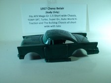 HO scale Custom Slot Car Resin Body Green 1957 Chevy Belair Fits AFX Mega-G 1.5