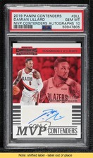 2019-20 Panini Contenders MVP 40/49 Damian Lillard PSA 10 GEM MT Auto READ 0vf5