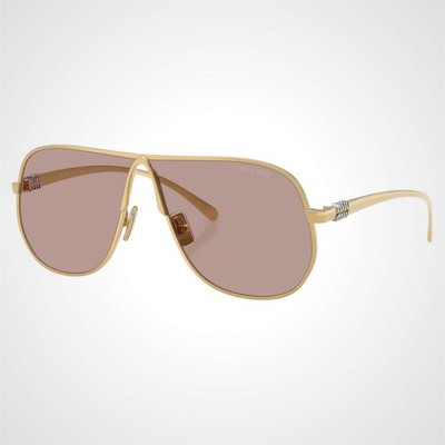 New Miu Miu MUA56S 5AK20I Oversized Women Purple Gold Sunglasses MUA 56S Miu Miu MU A56S 5AK20I Sunglasses - US main image 3