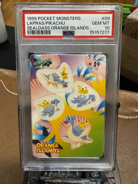 PSA 10 Lapras & Pikachu 1999 Pokemon Japanese Sealdass Orange Islands #09