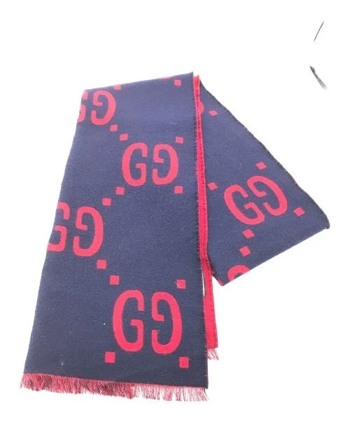 Foulard en laine jacquard et soie GUCCI GG