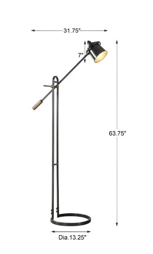 Chisum - 1 Light Floor Lamp - 31.75 inches wide by 13.25 inches deep Lamps - Picture 4 of 5