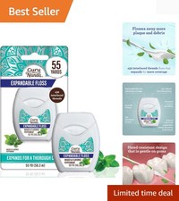 55 Yards of Gentle Expandable Waxed Dental Floss - Fresh Peppermint Flavor
