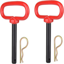 3/8" X 4" Inch Trailer Hitch Pin and Clip Towing Hitchs Red Handle Hitch Pin Acc