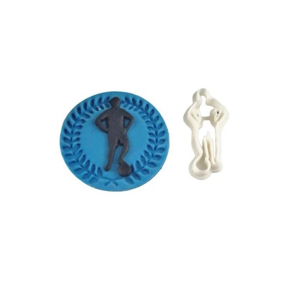 3D Fußball Spieler B Ausstecher Stempel Fondant Torte Geburtstag Keks