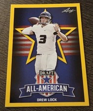 2019 Leaf Draft - All-American Drew Lock #75 Gold (RC)