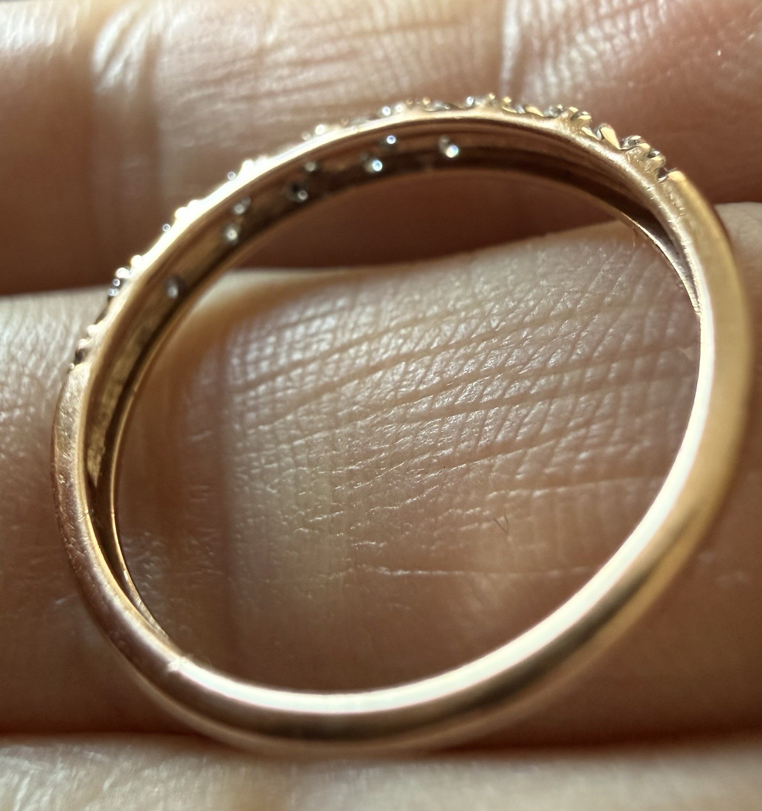 1.15g Solid 10k Rose Gold Stackable Sculpted Cabl… - image 15