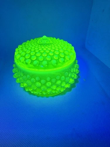 fenton yellow vaseline topaz opalescent hobnail