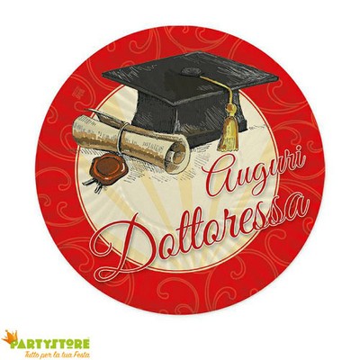 Piatti Laurea Auguri Dottoressa Vintage In Cartoncino 8 Pz 18 Cm Festa Laurea Ebay