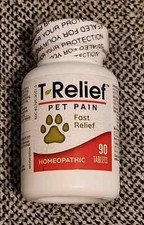 MediNatura T-Relief Pet Pain Relief Plant-Based Pain Relievers 90Tab 06/2029 2PK