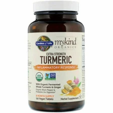 Garden of Life Mykind Extra Strength Turmeric 120 Vegan Tablets