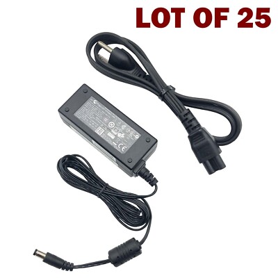 Lot of 25 Genuine Polycom AC Adapter 24V 0.5A IP Phone Power Supply & Cords