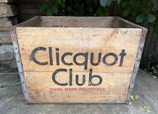 Vtg 1949 Clicquot Club Soda Pop Wood Crate Dozen Quart Bottle Size Box 17&rdquo;