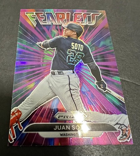 2022 Panini Prizm Fearless Purple Prizm #FL-11 Juan Soto Washington Nationals - Picture 1 of 21