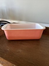 Vintage Pyrex 213 Speckled Pink 1.5 Qt Loaf Bread Pan Pink Made in USA 1950s