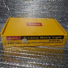 Vintage KODAK 3-Lamp Movie Light Model 1 - In Original Box 791