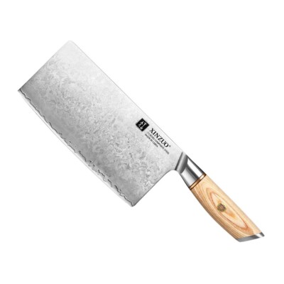 Xinzuo B37S Composite Stainless Steel Kitchen Cleaver Knife PakkaWood Handle