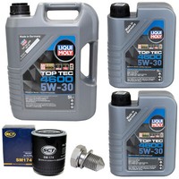 MotoröL Set 4600 5W-30 Liqui Moly 7 Liter + ÖLfilter + Schraube FüR Audi A4 A6