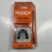 Shock Doctor Gel Max Mouthguard Blue Black Convertible Youth 10-