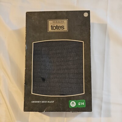New Threads By Totes Blue Chunky Knit Winter Scarf