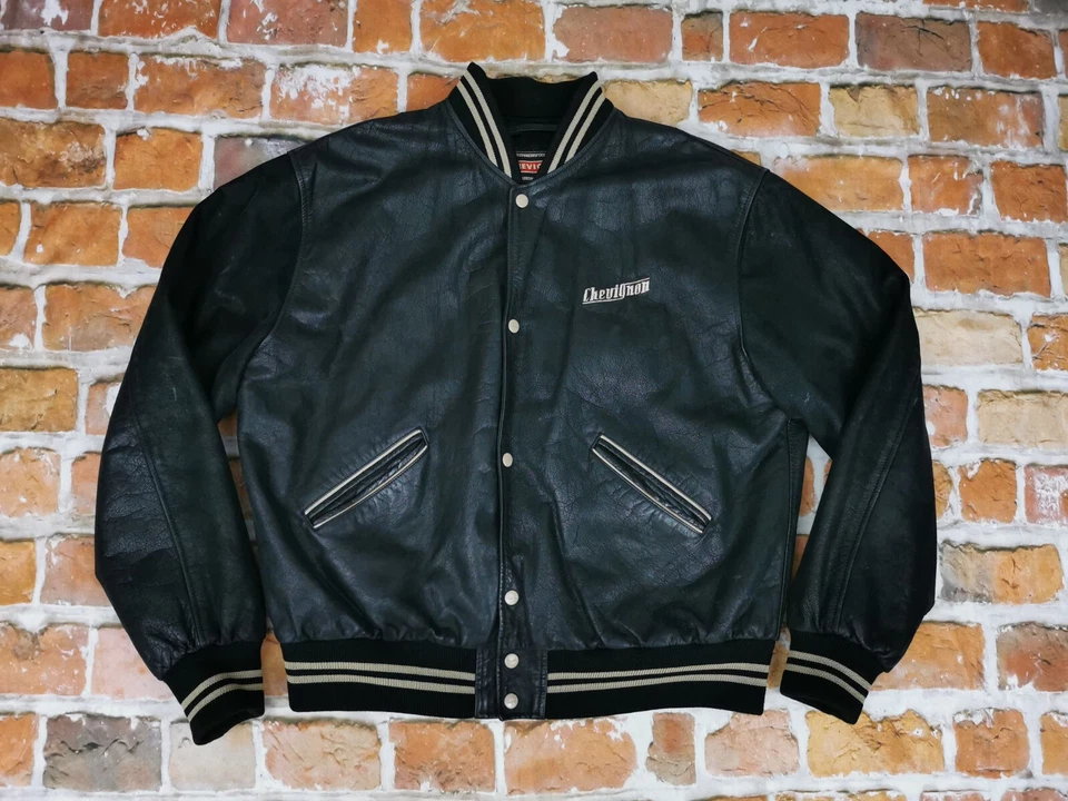 Chevignon Vintage Veste RUNDBOGEN Authentique Noir Rouge Taille:XXL Pointe Top - Image 4 of 4