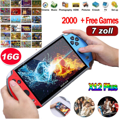 X12plus Handheld Spielkonsole 2700 Spiele 16GB MP4 7'' Video Game Consoles 2025