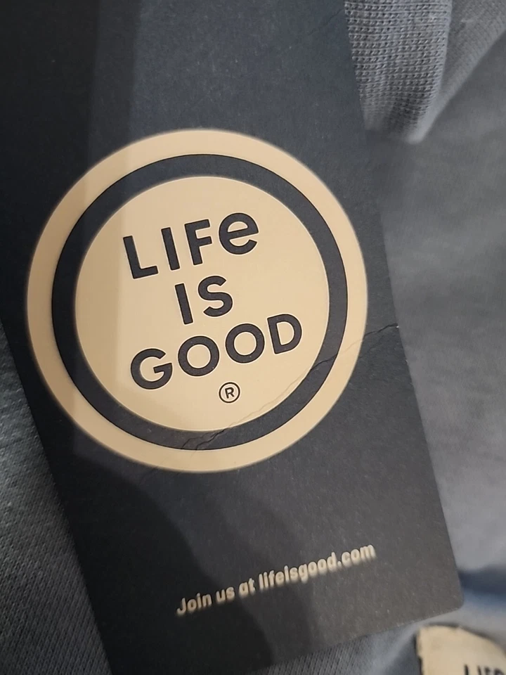 Pantalones cortos Life is Good Terry para hombre 8" azules nuevos con etiquetas Foto 4 de 4