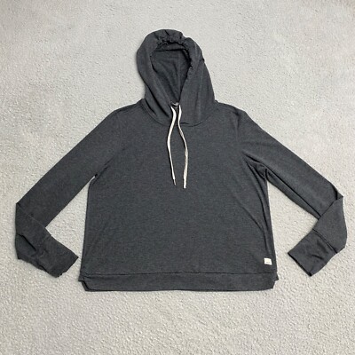 Vuori Halo Essential Hoodie Womens Large Gray *FLAW Soft Dreamknit Hooded  VW226