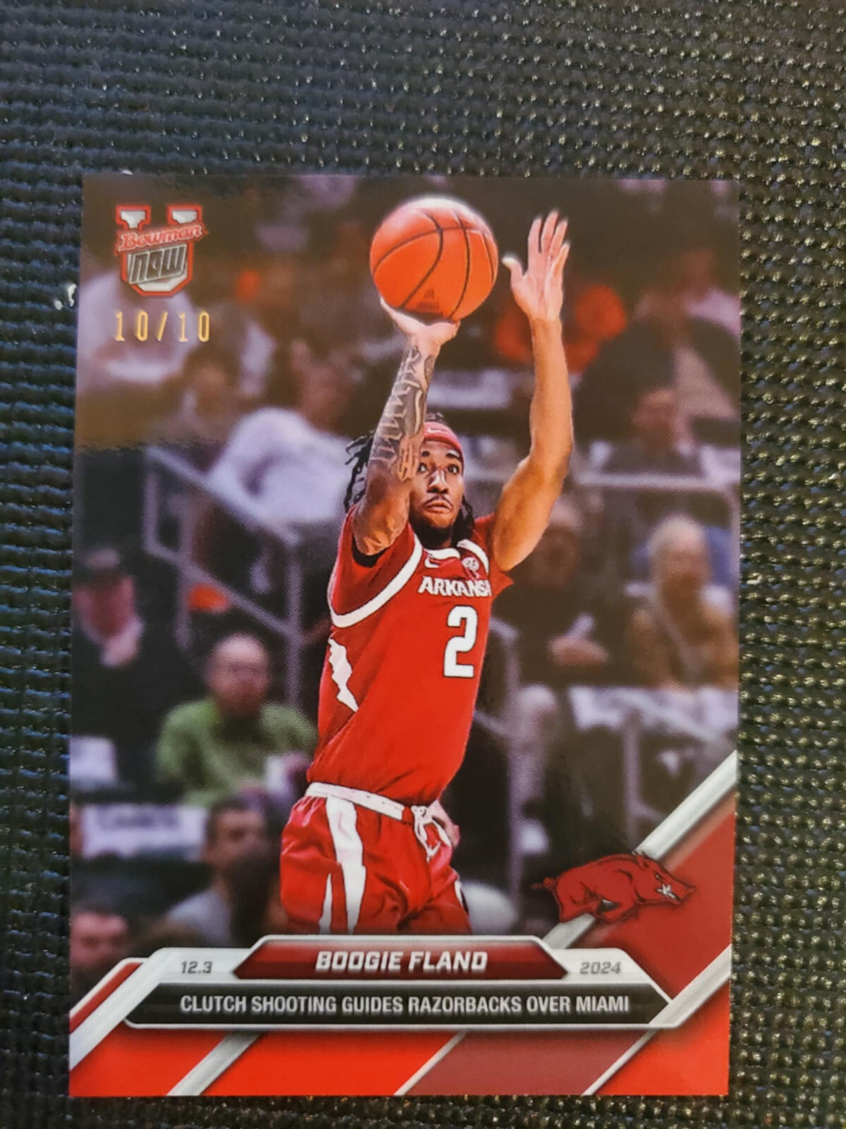 Boogie Fland 2024-25 Bowman U NOW Basketball Card 23 Red Parallel 10/10