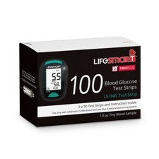 LifeSmart Blood Glucose Meter + 100 Glucose test  strips  HealthCo 