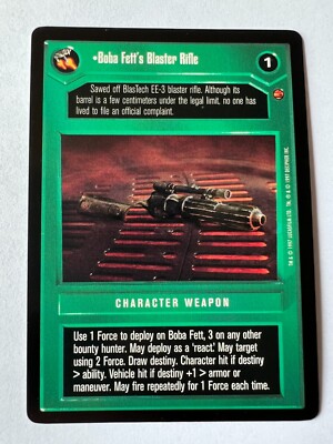 Star Wars CCG Cloud City Dark Side Boba Fett's Blaster Rifle RARE