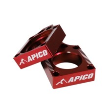 HONDA CRF250 CRF450 RED APICO CHAIN ADJUSTER AXLE BLOCKS 2004 - 2023 :RAB01