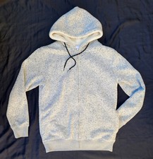 Anko Youth Boys Teddy Sherpa Lined Grey Full Zip Hoodie Size S