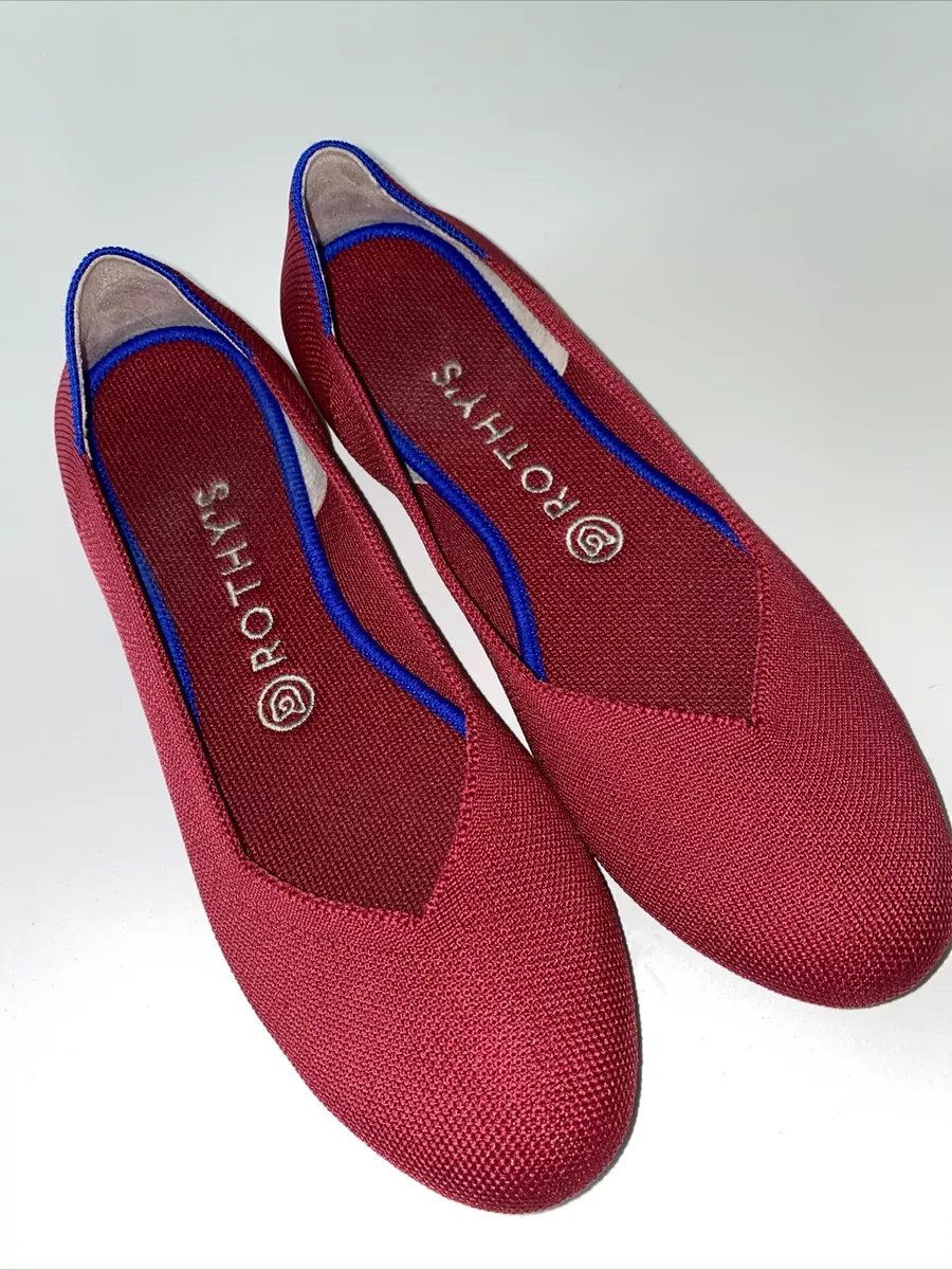 ROTHYS Scooter Red The Flats Comfort Ballet Shoes Round Toe Women s Size 8.5