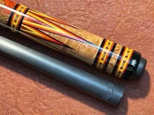 TNT Custom Pool Cue 1 of 1 With Jacoby Black Carbon Fiber Shaft. Madame Rose