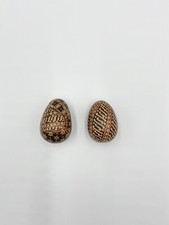 2 Vintage Small Egg-Shaped Paper Mache Home Decor India.
