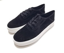 NIB Vince Copley Italian Sport Suede Platform Lace-Up Sneaker, Black 9, 9.5 250