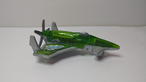 Hot Wheels 2010 elica freccia velenosa aereo fiocco di metallo argento HW impianti da corsa - Foto 1 di 5