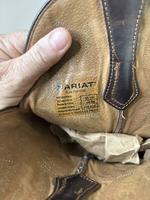 Ariat Men Sz 10 D Tombstone 10010285 Western Chestnut Square  display picture 2