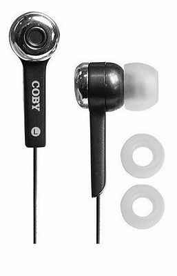 Coby CV-E52BK Jammerz Hochleistungs Isolation Stereo Kopfhörer CVE52 schwarz